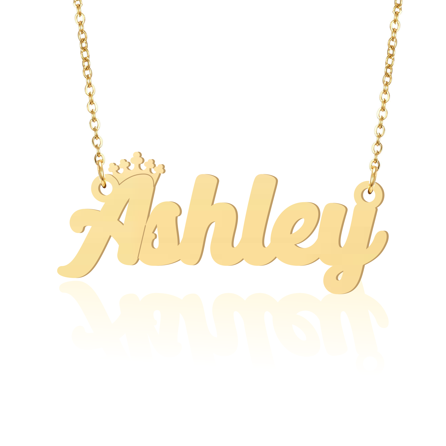 Ashley name hot sale necklace gold