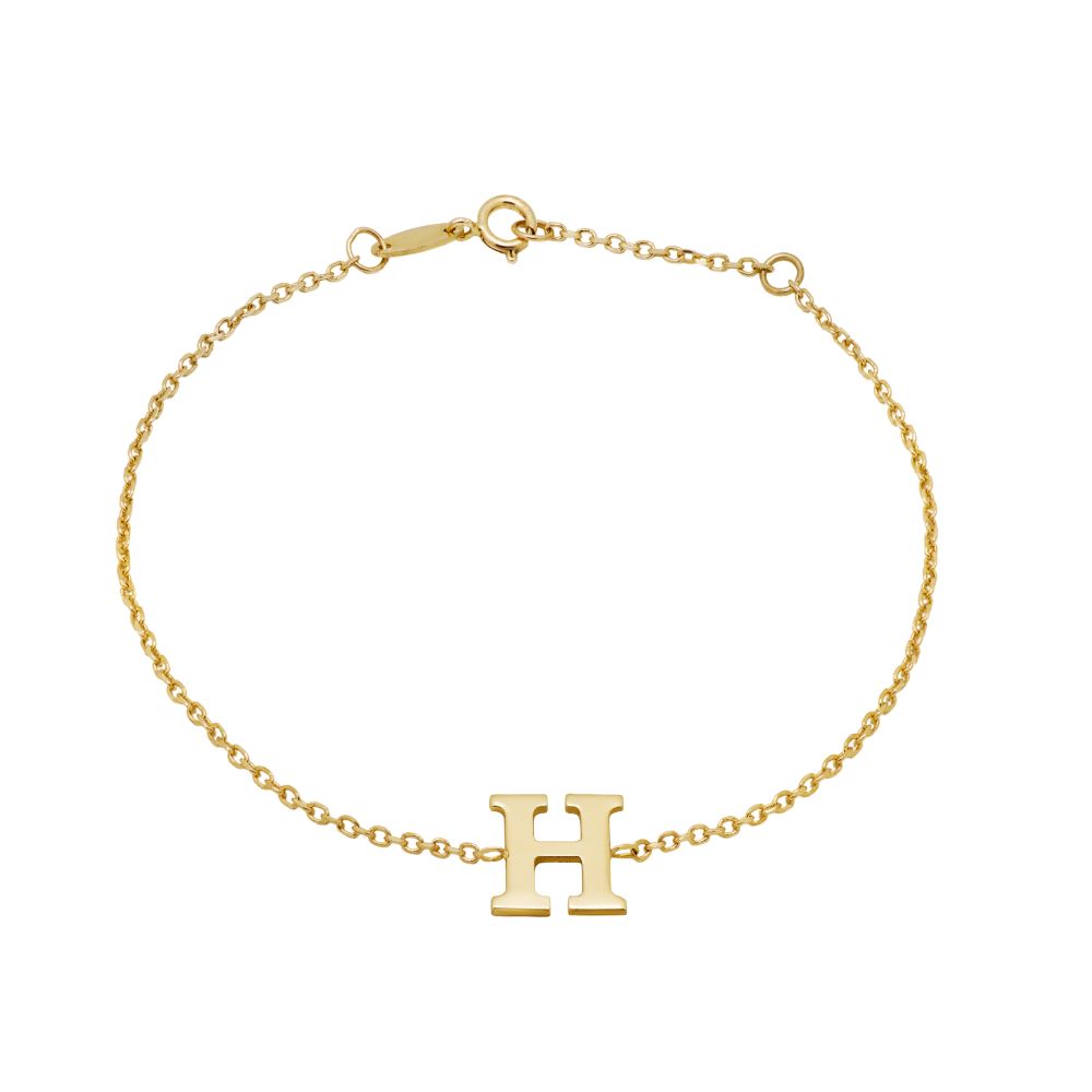 H hot sale letter bracelet