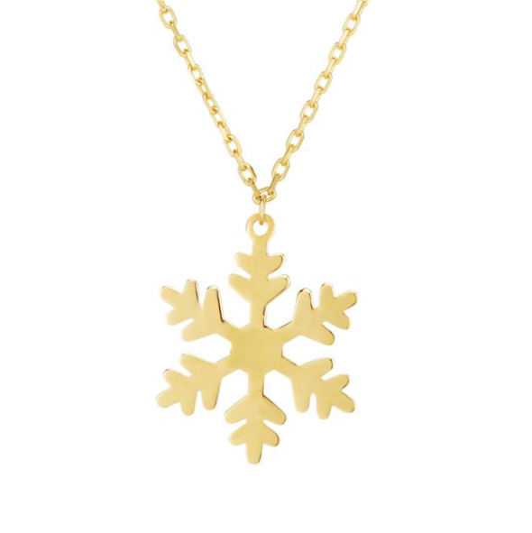 Gold shop snowflake necklace