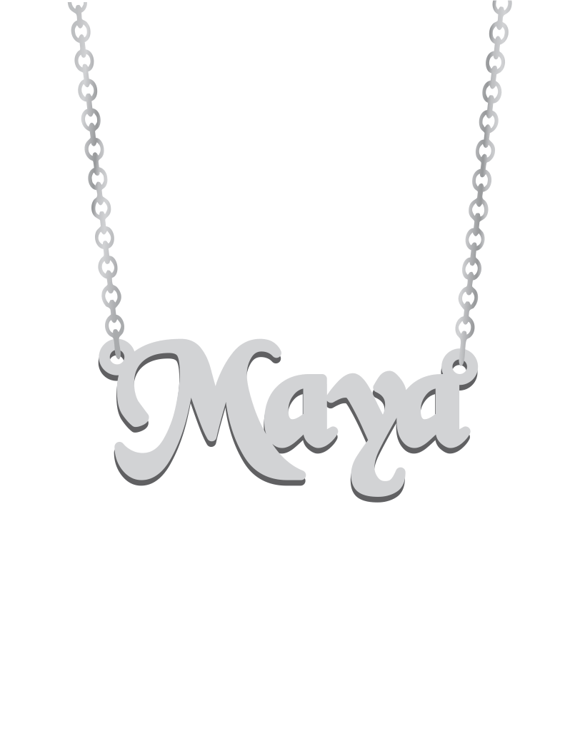 Name on online necklace name art