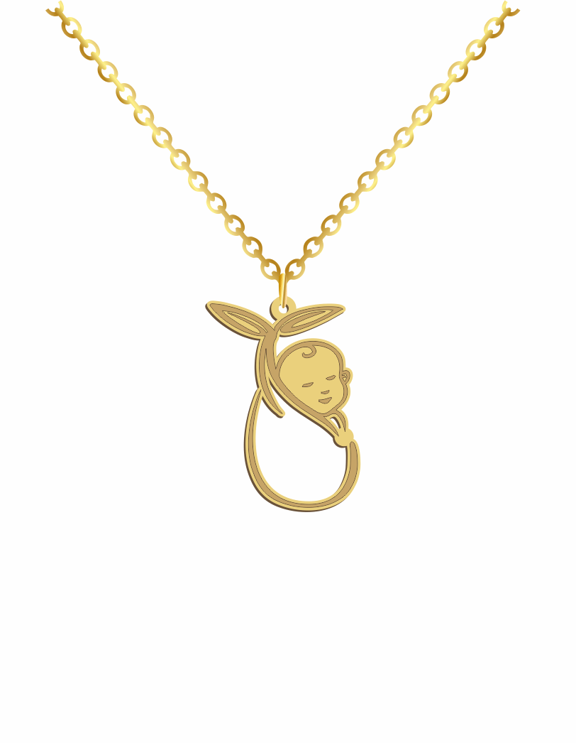 Gold necklace for on sale new born baby