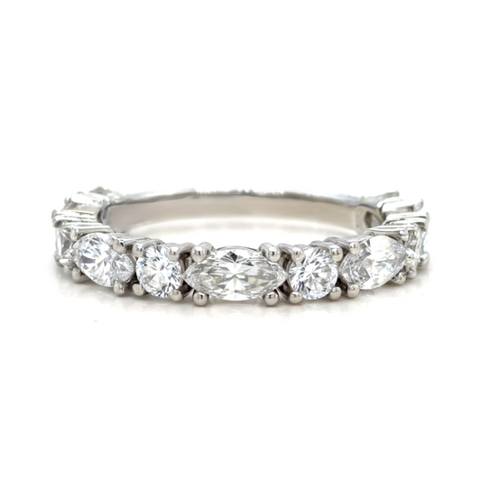 Lucy - Round and Marquise Wedding Ring