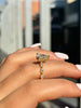 Aline – Pear Solitaire with 3 Marquise Side Stones & Hidden Halo