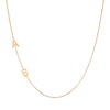 9k Gold Sideway Initial Necklace - Prime & Pure