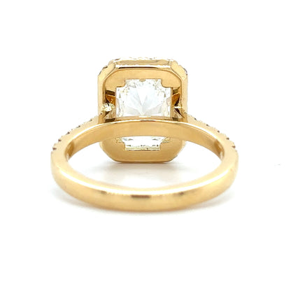 Matilda- Radiant Halo with Pavé Half Set Band