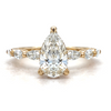 Aline – Pear Solitaire with 3 Marquise Side Stones & Hidden Halo