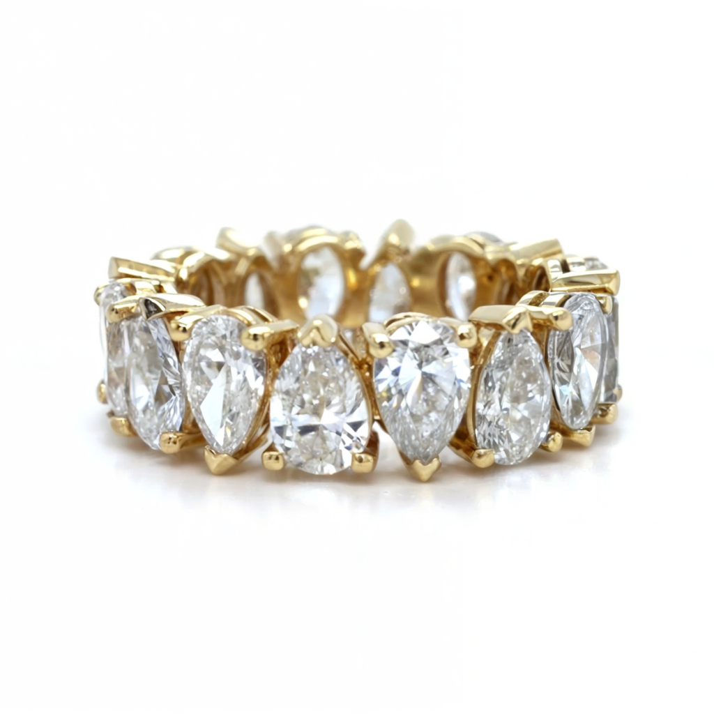 Cindy - 6.4ct Pear Cut Eternity Ring