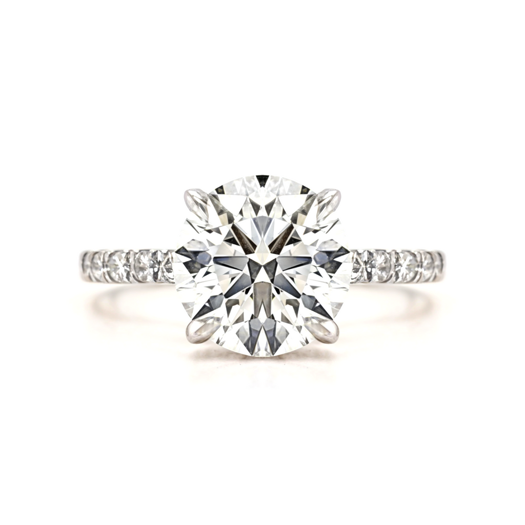 Sasha – Round Solitaire with Hidden Halo and Pavé