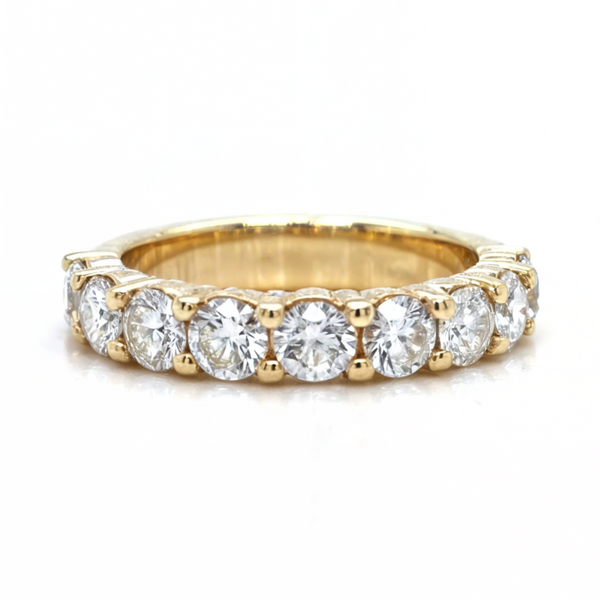 Bianca - Round Diamonds Half Eternity Ring