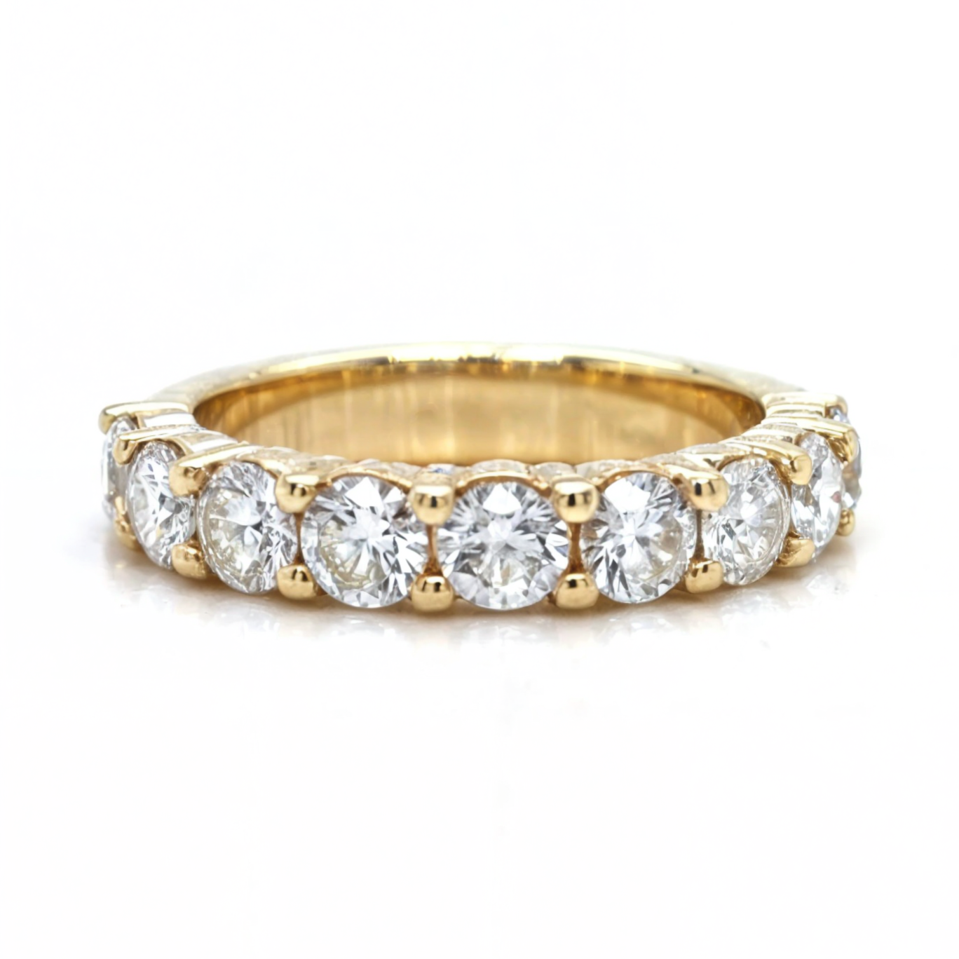 Bianca - Round Diamonds Half Eternity Ring