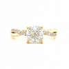 Ainsley – Cushion Solitaire with Twisted Band Half Pave