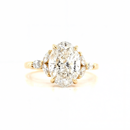 Adley – Oval Solitaire with Marquise Side Stones