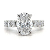 Lexie – Oval Solitaire with Hidden Halo and wide Pavé