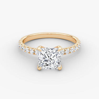 Princess Cut Diamond Pave Band Ring - Prime & Pure