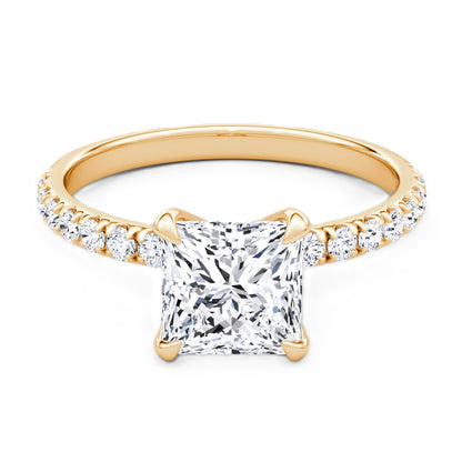 Princess Cut Diamond Pave Band Ring - Prime & Pure