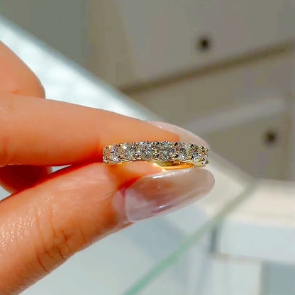 Bianca - Round Diamonds Half Eternity Ring