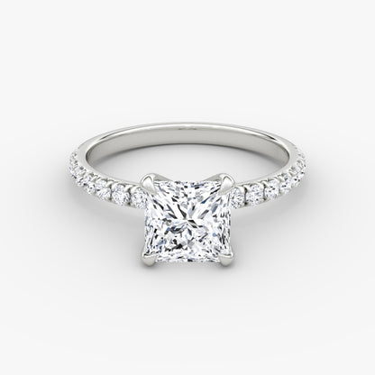 Princess Cut Diamond Pave Band Ring - Prime & Pure