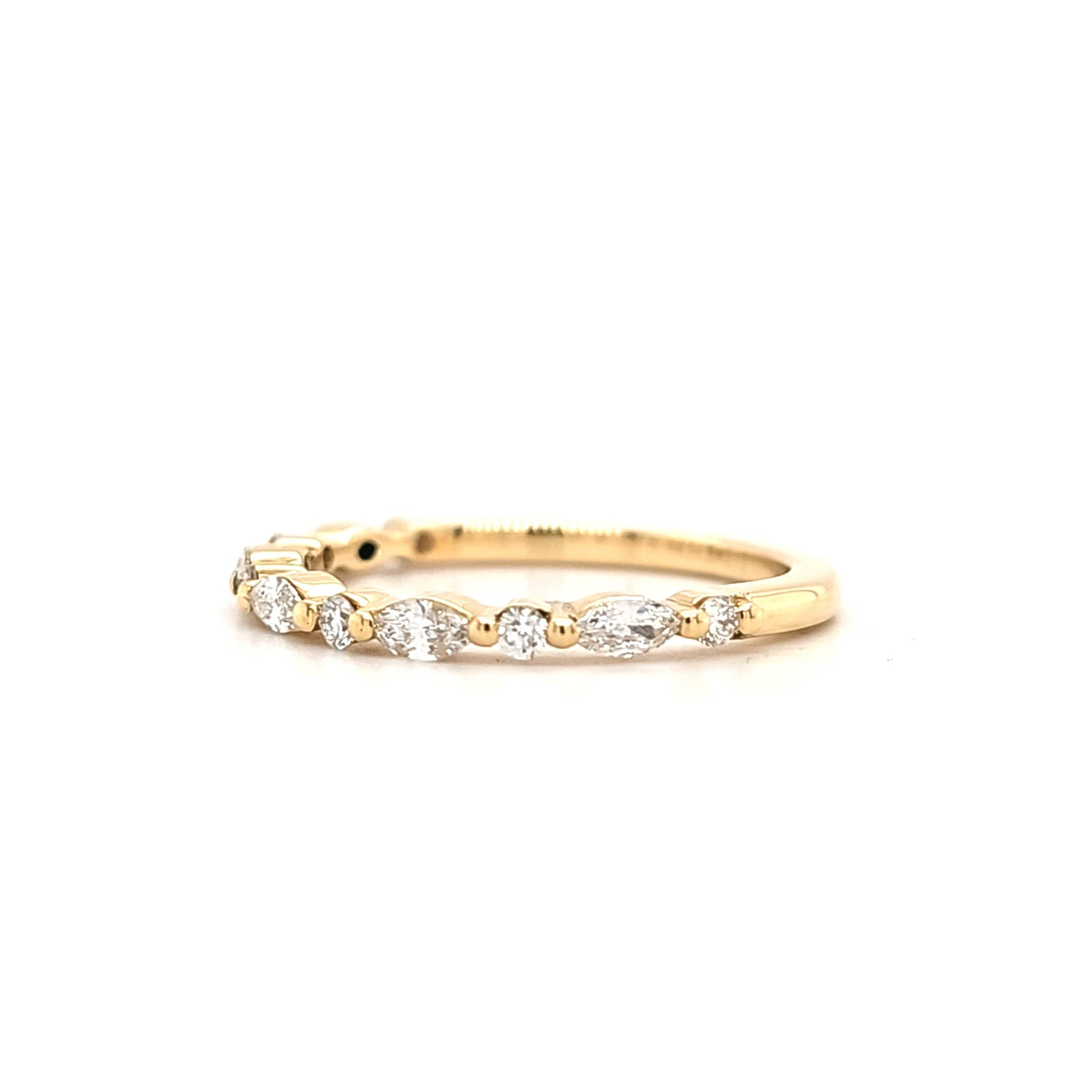 Eden - Round and Marquise Stones Wedding Ring