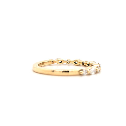 Eden - Round and Marquise Stones Wedding Ring