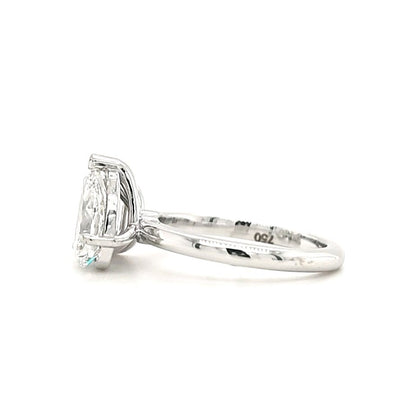 Dina – Toi et Moi Ring Pear cut and Emerald cut Engagement Ring