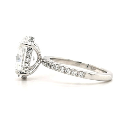 Maia – Oval Solitaire with Hidden Halo and Pavé