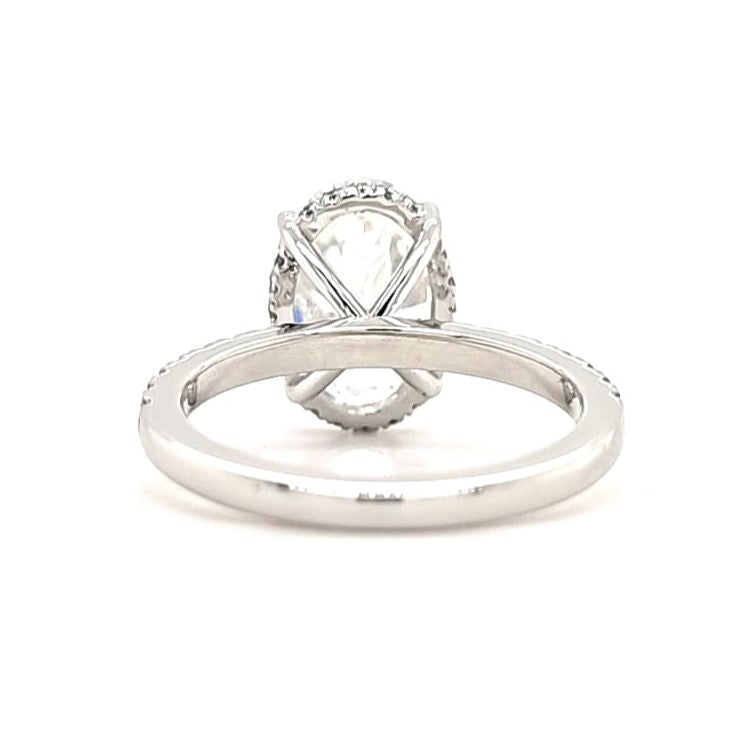 Maia – Oval Solitaire with Hidden Halo and Pavé