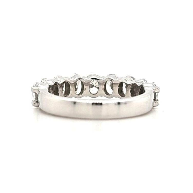 Frankie - Oval Basket Set Half Eternity Ring