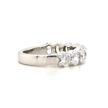 Frankie - Oval Basket Set Half Eternity Ring