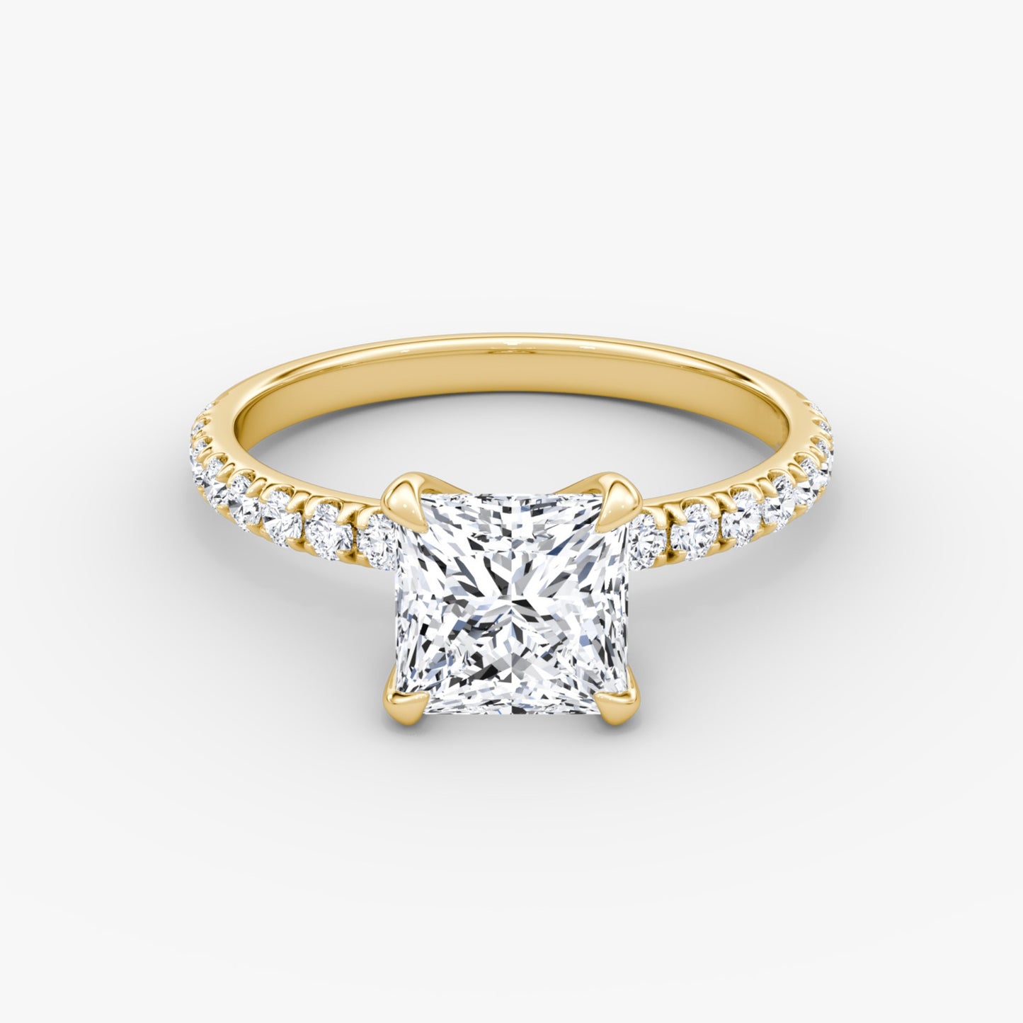 Princess Cut Diamond Pave Band Ring - Prime & Pure