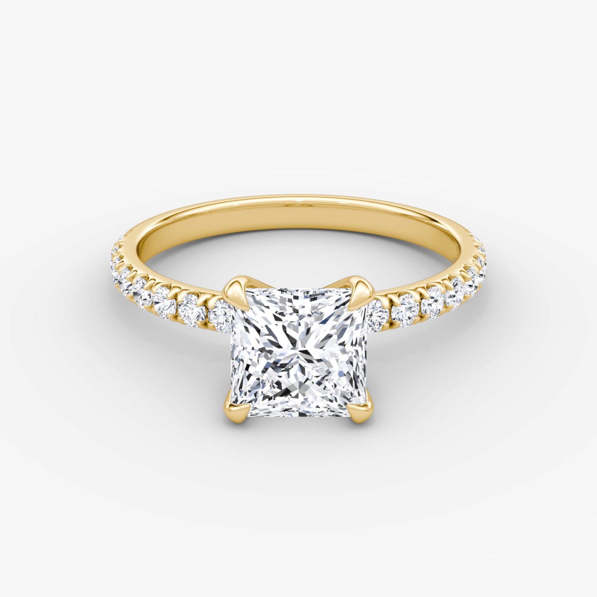 Princess Cut Diamond Pave Band Ring - Prime & Pure