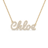 9k Yellow Gold & Diamonds Name Necklace - Prime & Pure