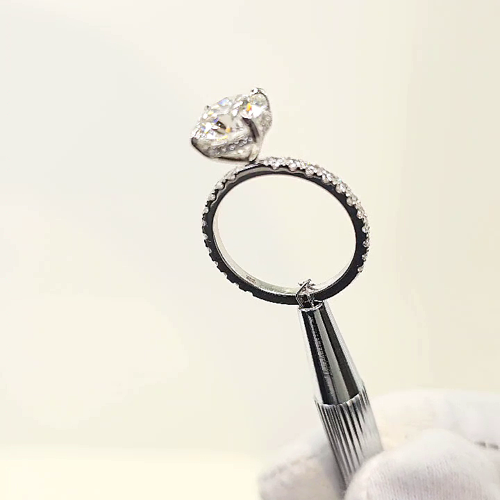 Sasha – Round Solitaire with Hidden Halo and Pavé