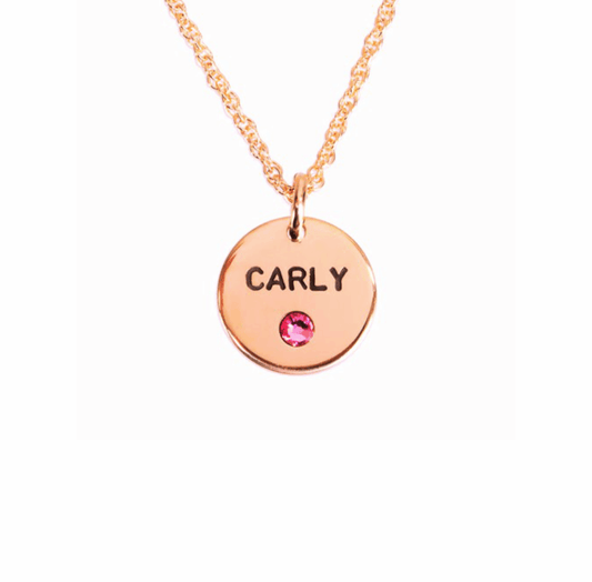 Circle Name Birthstones Necklace - Prime & Pure