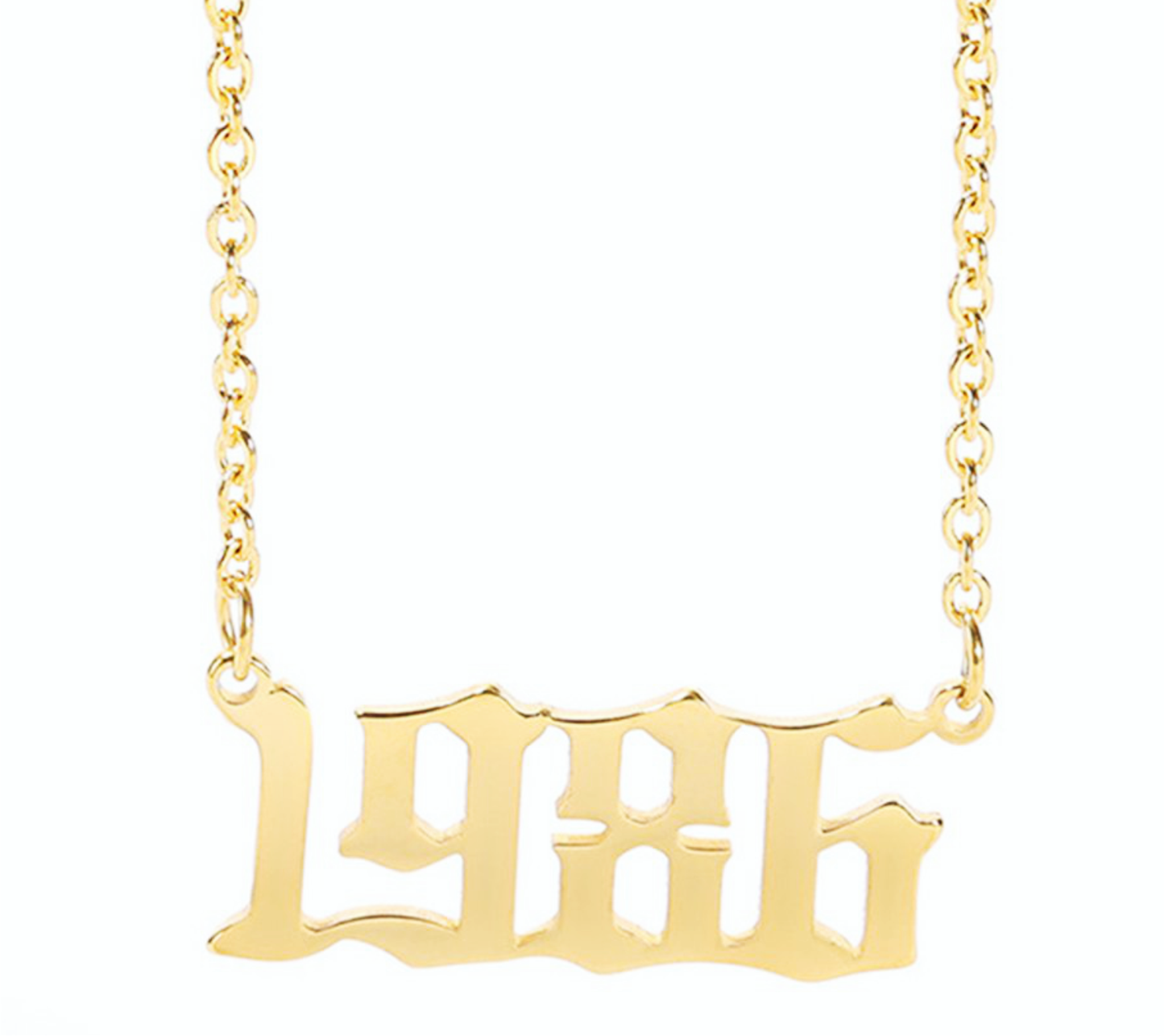 Prime & Pure 9K Yellow Gold Birthyear Necklace 1986 - Prime & Pure