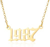 Prime & Pure 9K Yellow Gold Birthyear Necklace 1987 - Prime & Pure