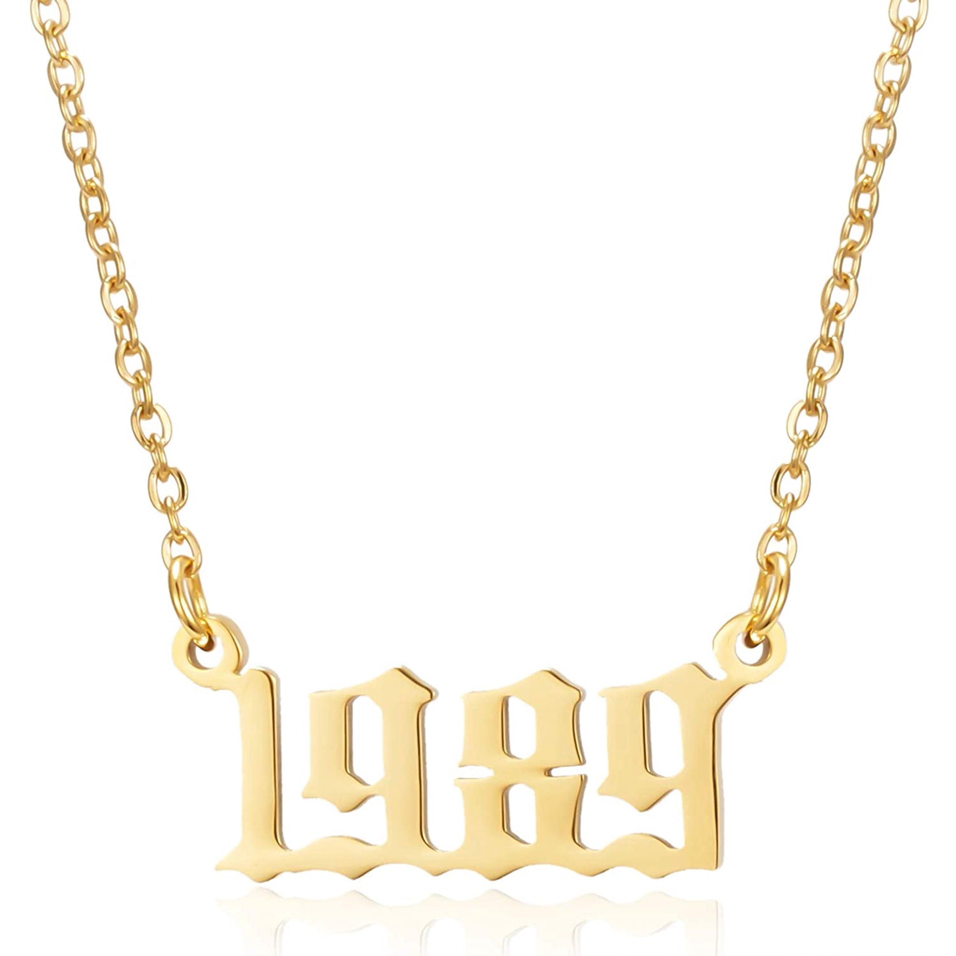 Prime & Pure 9K Yellow Gold Birthyear Necklace 1989 - Prime & Pure