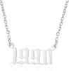 Prime & Pure 9K White Gold Birthyear Necklace 1990 - Prime & Pure