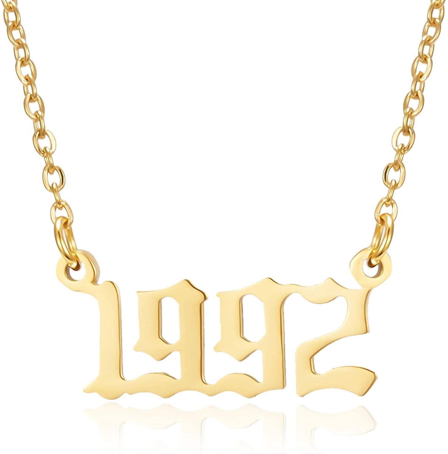 Prime & Pure 9K Yellow Gold Birthyear Necklace 1992 - Prime & Pure