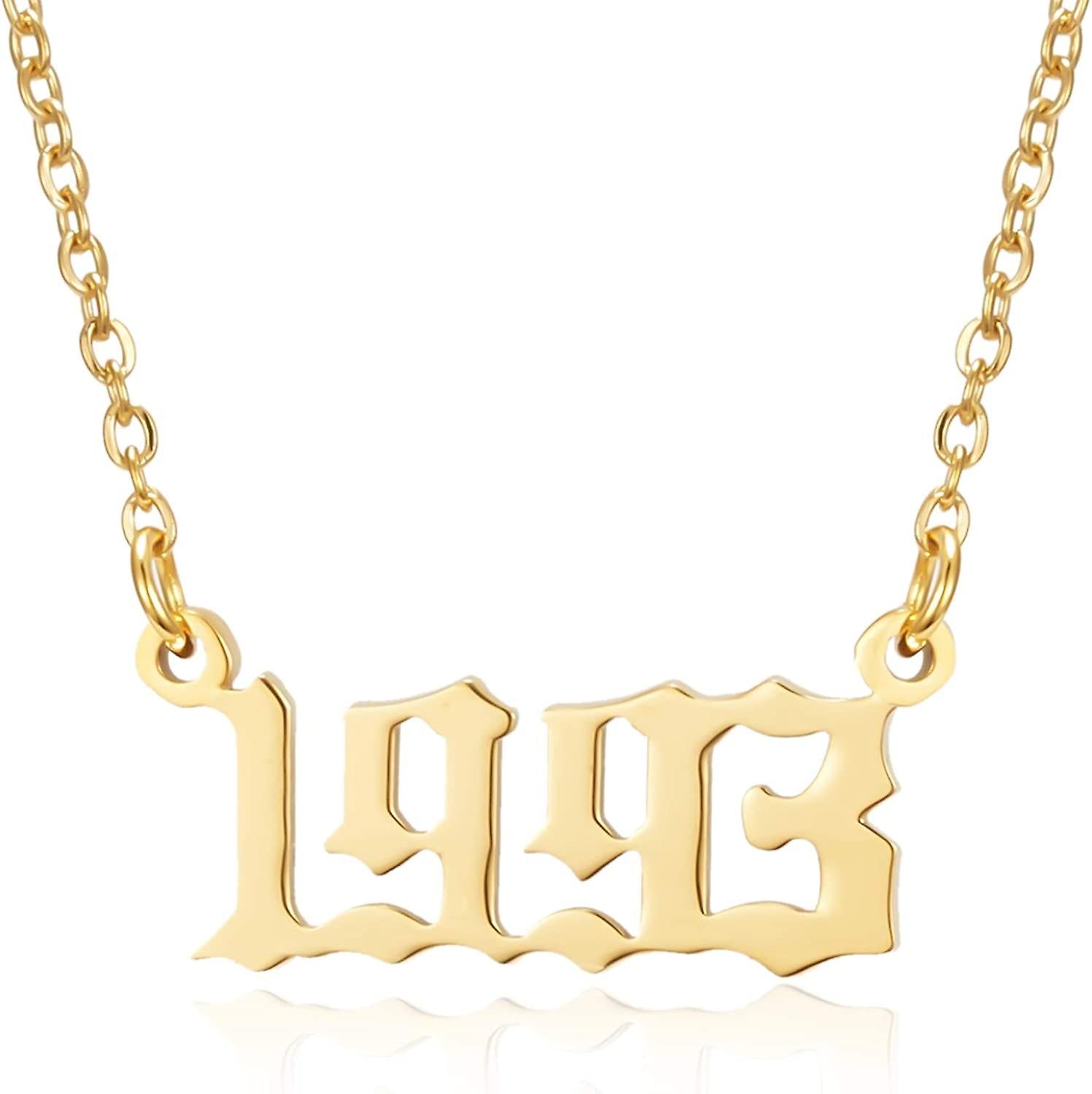 Prime & Pure 9K Yellow Gold Birthyear Necklace 1993 - Prime & Pure