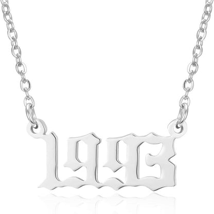 Prime & Pure Sterling Silver Birthyear Necklace 1993 - Prime & Pure