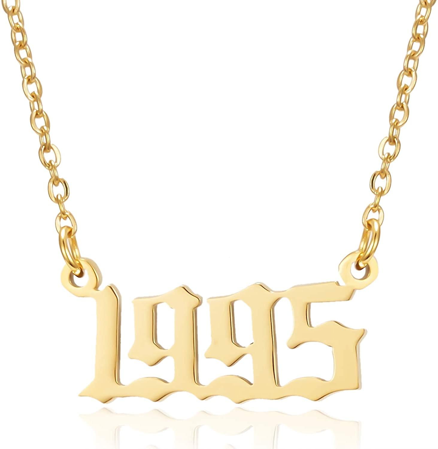 Prime & Pure 9K Yellow Gold Birthyear Necklace 1995 - Prime & Pure