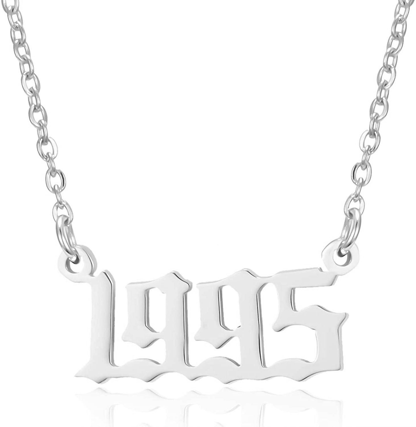 Prime & Pure Sterling Silver Birthyear Necklace 1995 - Prime & Pure