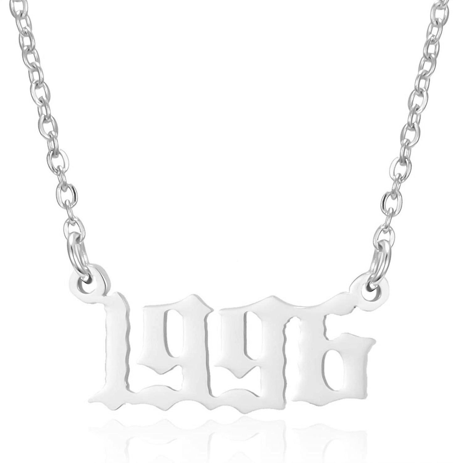 Prime & Pure Sterling Silver Birthyear Necklace 1996 - Prime & Pure