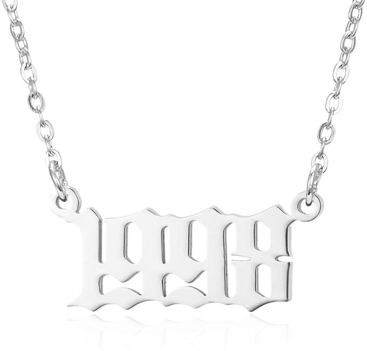 Prime & Pure Sterling Silver Birthyear Necklace 1998 - Prime & Pure