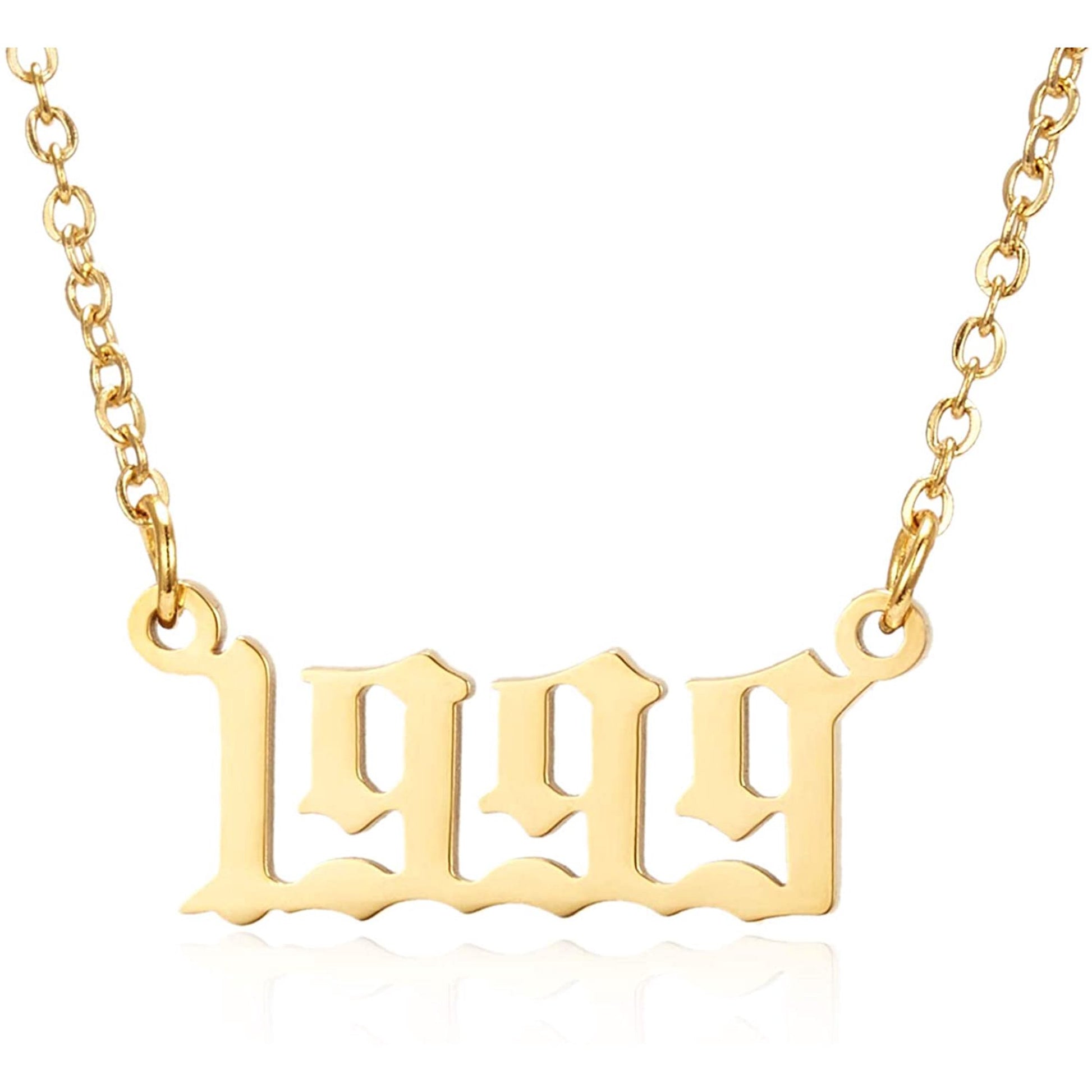 Prime & Pure 9K Yellow Gold Birthyear Necklace 1999 - Prime & Pure