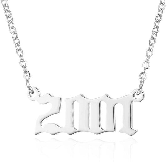 Prime & Pure Sterling Silver Birthyear Necklace 2001 - Prime & Pure