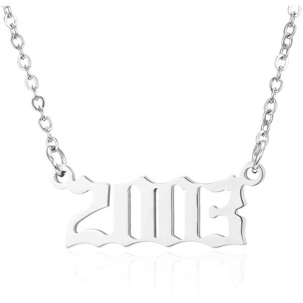 Prime & Pure Sterling Silver Birthyear Necklace 2003 - Prime & Pure