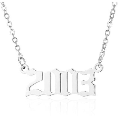 Prime & Pure Sterling Silver Birthyear Necklace 2003 - Prime & Pure