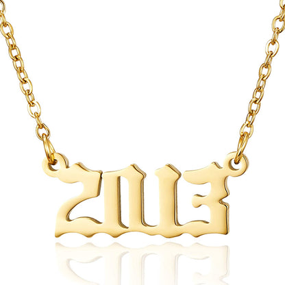 Prime & Pure 9K Yellow Gold Birthyear Necklace 2013 - Prime & Pure