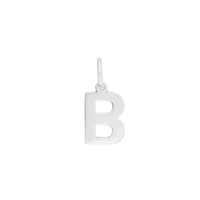 Prime & Pure Sterling Silver Initial Pendant Letter B - Prime & Pure